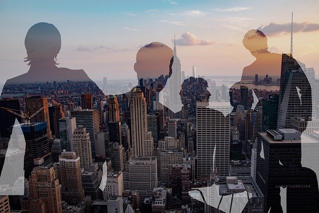 Team collaborating in a modern office environment